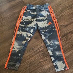 Adidas Kids Camo Joggers - Green and Orange UC